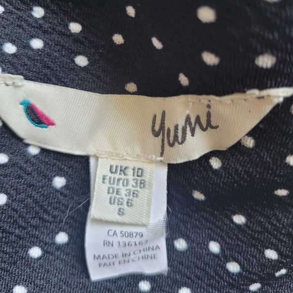 Modcloth Yumi Polka Dot Lace Trimmed Dress, VGUC, Size S - Picture 6 of 7